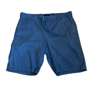 Vince Blue Linen Cotton Blend Shorts w/Drawsting sz XL EUC